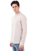 RRP €195 HENRY COTTON'S Shirt Size 40 / M Linen Blend Round Hem Grandad Collar gallery photo number 3
