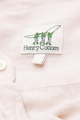 RRP €195 HENRY COTTON'S Shirt Size 40 / M Linen Blend Round Hem Grandad Collar gallery photo number 6
