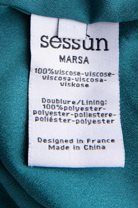 SESSUN Blouson Dress Size M Rhombus Textured Open Back Fully Lined Boat Neck gallery photo number 7