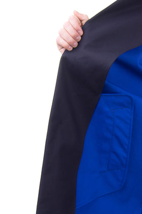 RRP €210 8 Mac Coat Size 54 / XXL Navy Blue Unlined Full Button Collared gallery photo number 4