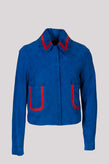 RRP €210 8 Suede Leather Jacket Size S Fully Lined Two Tone Made in Italy gallery photo number 1