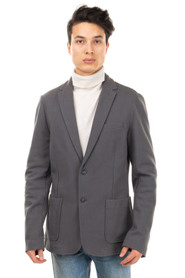 RRP €125 8 Blazer Jacket Size 52 / XL Pique Notch Lapel Collar Made in Italy