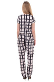 RRP €135 KISUA AFRICA By 8 Jumpsuit Size 42 / M Windowpane Zip Back Split Neck gallery photo number 3