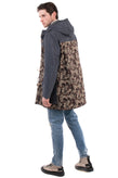 RRP €250 CAMOU By 8 Duffle Coat Size S Wool Blend Lined Camouflage Made in Italy gallery photo number 3