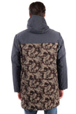 RRP €250 CAMOU By 8 Duffle Coat Size S Wool Blend Lined Camouflage Made in Italy gallery photo number 4