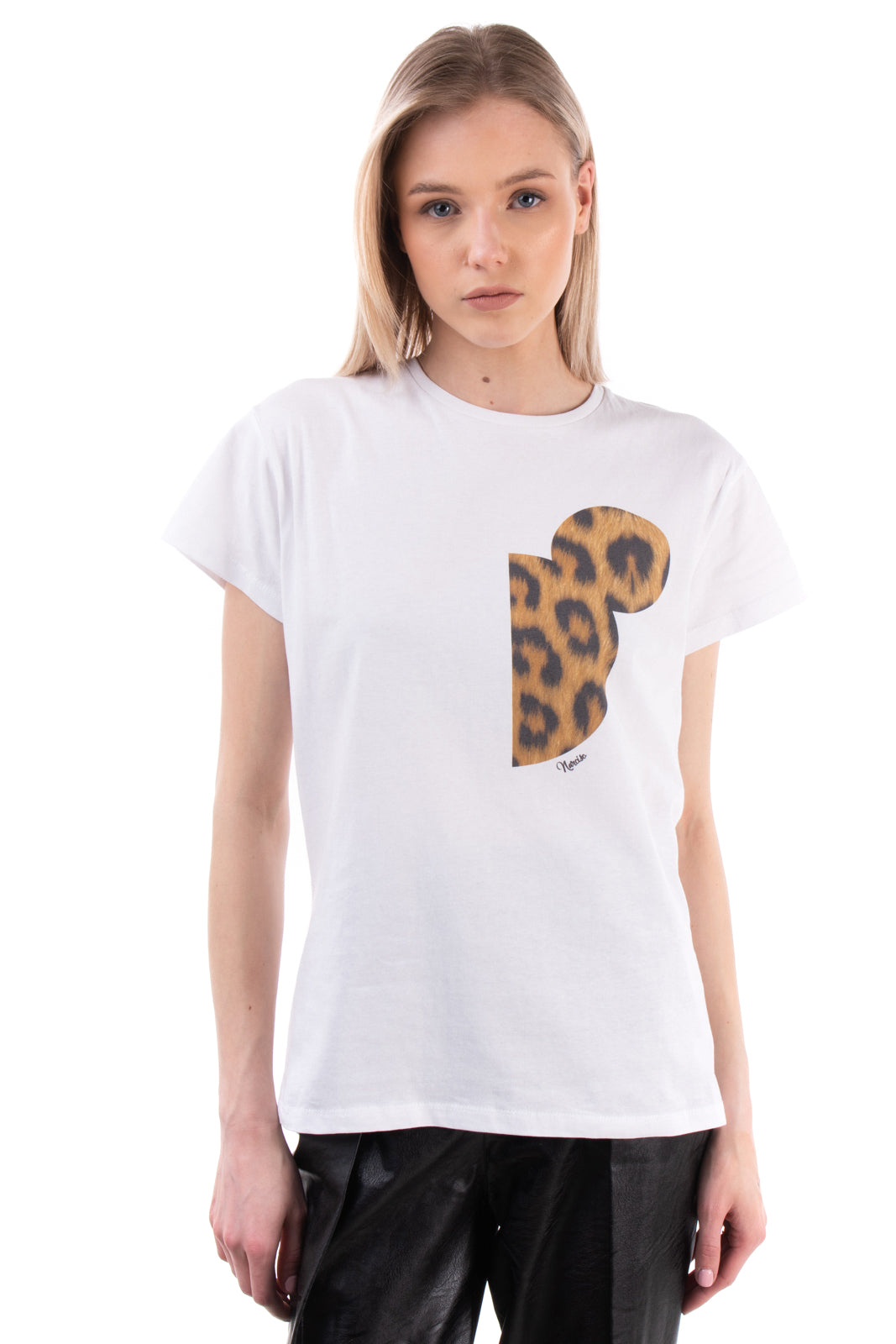 NARCISO T-Shirt Top Size XL Printed Bear Shape Short Sleeve gallery main photo
