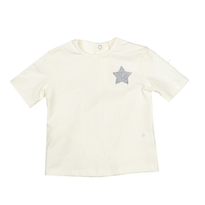 DUEPUNTISPAZIO T-Shirt Top Size 6M Star Patch HANDMADE in Italy gallery photo number 1