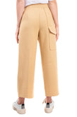 TOPSHOP Trousers Size UK 6 / XS Stretch Beige High Cropped Flare Leg gallery photo number 6