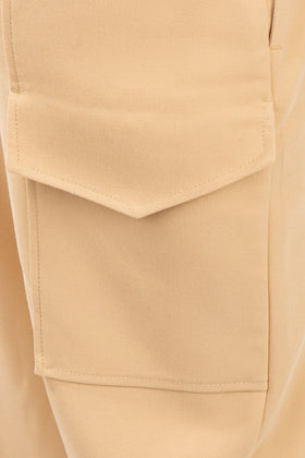 TOPSHOP Trousers Size UK 6 / XS Stretch Beige High Cropped Flare Leg gallery photo number 7
