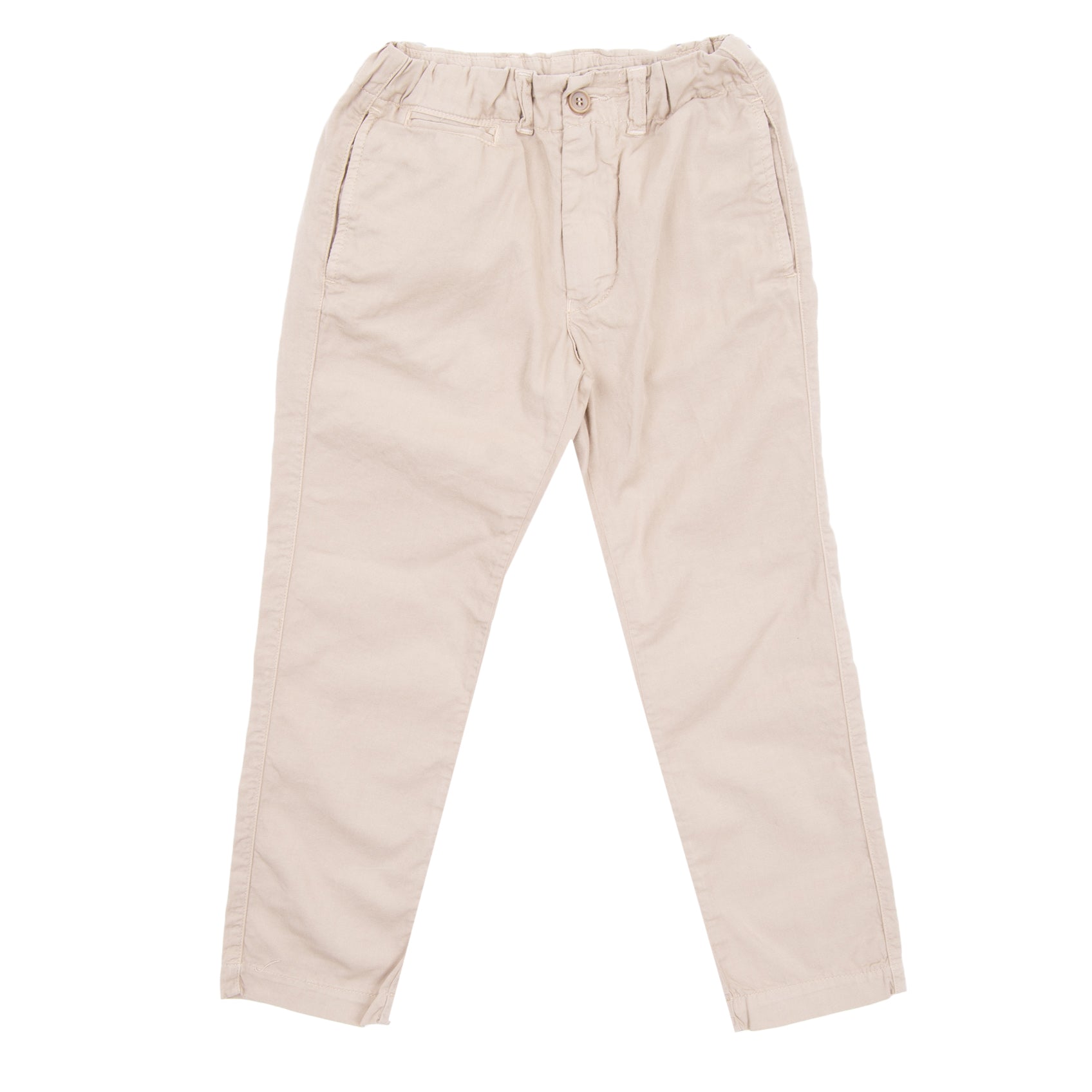 8 Chino Trousers Size 5Y Beige Garment Dye Elasticated Waist Made in Italy gallery main photo