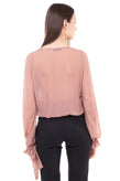 RRP €105 MANGANO Crepe Sheer Top Blouse Size 40 / S Wrap Effect Made in Italy gallery photo number 4