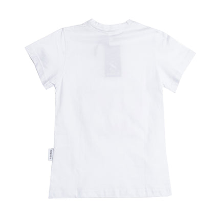 SCEIK DAVID T-Shirt Top Size 8Y White Embroidered Front Made in Italy gallery photo number 2