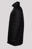 8 Quilted Coat Size S Padded Black Full Zip Funnel Neck Made in Italy gallery photo number 2