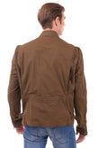 RRP €235 GLOVERALL Waxed Racer Jacket Size L Waterproof Worn Look Zipped Cuffs gallery photo number 5