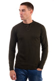 RRP €120 LIU JO UOMO Jumper Size S Thin Knit Raw Edges Long Sleeve Round Neck gallery photo number 2