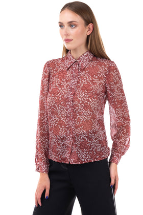 RRP €175 M BY MAIOCCI Crepe Shirt Size 38 / S Butterfly Pattern Regular gallery photo number 4