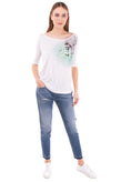 RRP€190 FULL CIRCLE T-Shirt Top Size 8 XS 3/4 Sleeve Scoop Neck Made in Portugal gallery photo number 1