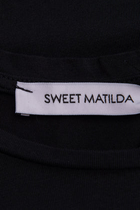 SWEET MATILDA T-Shirt Top Size M Coated Front Round Neck Made in Italy gallery photo number 8