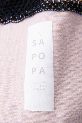 SAPOPA Vest Top Size L Mesh Insert Deep Armholes Scoop Neck Made in Italy gallery photo number 9