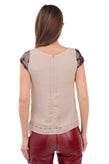 RRP €130 TWIN-SET SIMONA BARBIERI Crepe Top Size M Lace Sleeve Made in Italy gallery photo number 5