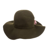 GEORGE J. LOVE Felt Fedora Hat Size 56 Pom Poms Ribbon Unlined Made in Italy gallery photo number 3