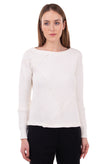 RRP €215 SPLENDID Patchwork Jumper Size L Textured Knit Long Sleeve Boat Neck gallery photo number 1