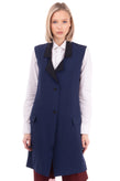 RRP €150 8 Blazer Vest Size 38 XS Unlined Single-Breasted Longline Made in Italy gallery photo number 4