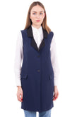 RRP €150 8 Crepe Blazer Vest Size 38 / XS Single Breasted Longline Made in Italy gallery photo number 4