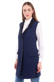 RRP €150 8 Crepe Blazer Vest Size 38 / XS Single Breasted Longline Made in Italy gallery photo number 5
