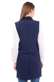 RRP €150 8 Crepe Blazer Vest Size 38 / XS Single Breasted Longline Made in Italy gallery photo number 6