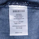 BIKKEMBERGS Denim Shirt Size 16Y Faded Hand Pockets Logo Patch gallery photo number 5