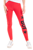 BOY LONDON Leggings Size M Elasticated Two Tone Logo Cropped Made in Italy gallery photo number 2