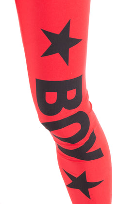 BOY LONDON Leggings Size M Elasticated Two Tone Logo Cropped Made in Italy gallery photo number 5