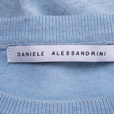 DANIELE ALESSANDRINI Jumper Size 8Y Blue Ribbed Cuffs & Hem Knit gallery photo number 4