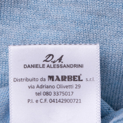 DANIELE ALESSANDRINI Jumper Size 8Y Blue Ribbed Cuffs & Hem Knit gallery photo number 7