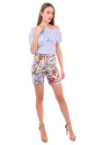 RRP €175 JEREMY SCOTT Bermuda Shorts Size IT 40 / XS Scribble Textured Stretch gallery photo number 1