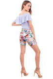 RRP €175 JEREMY SCOTT Bermuda Shorts Size IT 40 / XS Scribble Textured Stretch gallery photo number 3