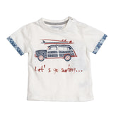 SP1 T-Shirt Top Size 3-6M / 68CM Burnout Printed Front Short Sleeve Crew Neck gallery photo number 1