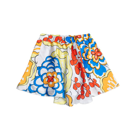 RRP €205 GF FERRE' Satin Flare Skirt Size 9-10Y Floral Pattern gallery photo number 1