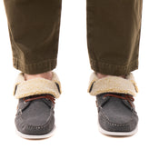 SUPERGA Felt & Faux Fur Deck Shoes Size 44 UK 9.5 US 10.5 Grey Logo Details gallery photo number 5
