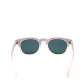 SUNDEK Keyhole Round Sunglasses Hawaiian Pattern Matte Frame Mirrored Lenses gallery photo number 6