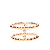 ARME DE L'AMOUR Rose Gold Plated Beaded Rings Set Size 7 HANCRAFTED Claw gallery photo number 7