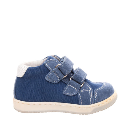 BALOCCHI Baby Canvas & Suede Leather Sneakers EU18 UK2 US3 Star Patched Low Top gallery photo number 4
