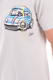 BOB Polo Shirt Size XXL Pique Cotton Hand Painted Car Made in Italy gallery photo number 5