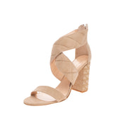 RRP €115 FEDERICA STELLA Leather Strap Sandals Size 39 UK 6 US 9 Quilted gallery photo number 2