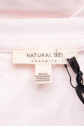 NATURAL SKIN Organic Cotton T-Shirt Top Size L Stretch Short Sleeve V Neck gallery photo number 6