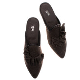 RRP €220 VIA VELA 14 Loafer Mule Shoes EU 37 UK 4 US 7 Herringbone Made in Italy gallery photo number 1