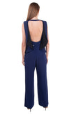 RRP €295 ANNARITA N Crepe Jumpsuit Size 42 / S Open Back Wide Leg Made in Italy gallery photo number 4