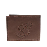 LA MARTINA Leather Bifold Wallet HANDMADE Vintage -Look Embossed - Stitched gallery photo number 4