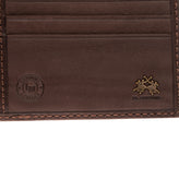 LA MARTINA Leather Bifold Wallet HANDMADE Vintage -Look Embossed - Stitched gallery photo number 5